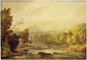Vue sur la Brathay près d